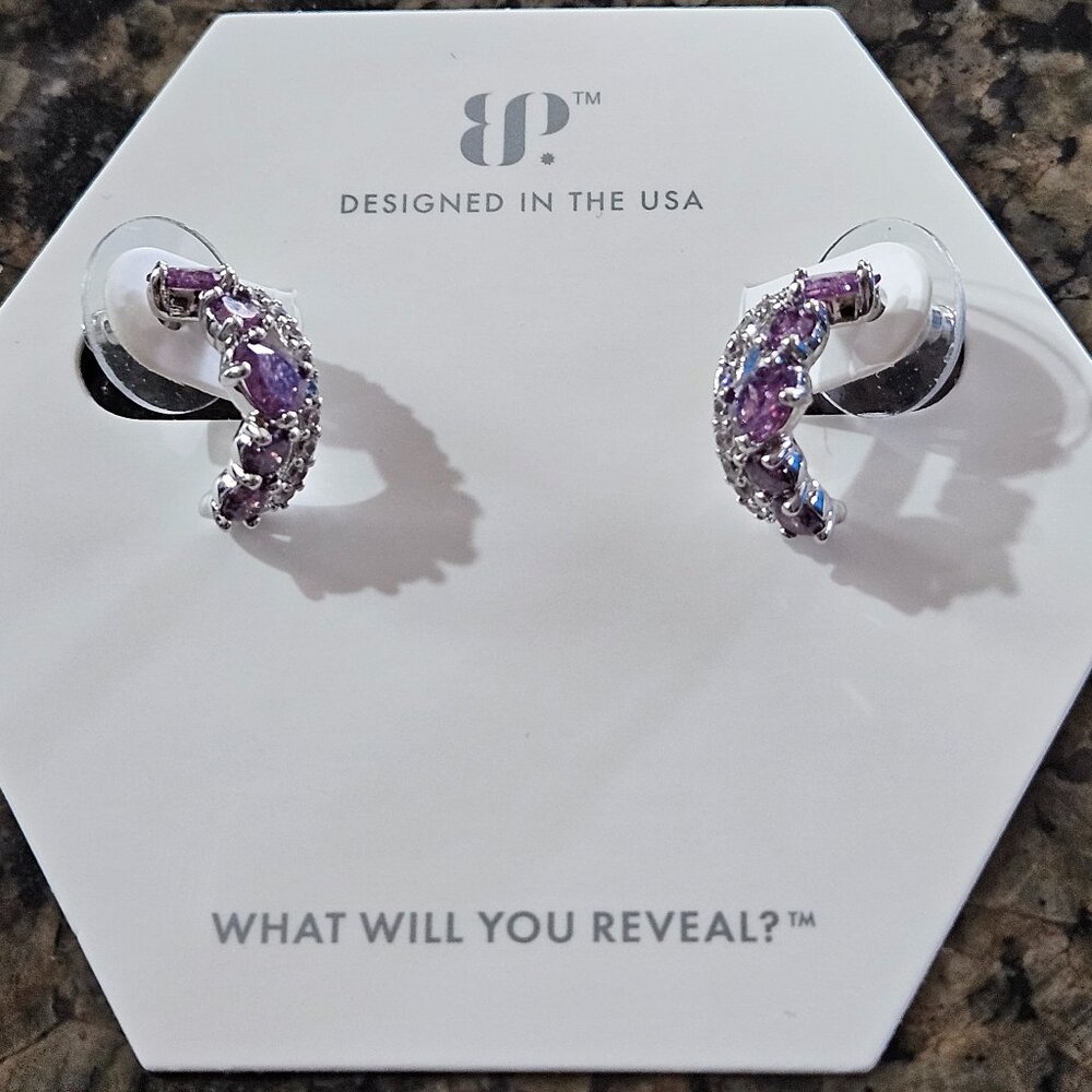 Bomb Party RBP6213 "Heaven's Sake" Amethyst Ice Crystal Earrings